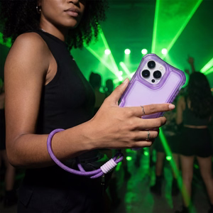 Safepop suojakuori hihnalla iPhone 15 Pro 6,1" violetti