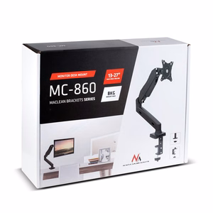 Maclean MC-860 näytönkiinnike / jalusta 68,6 cm (27") musta pöytä