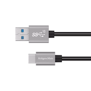 Kruger&Matz Basic USB–USB-C-kaapeli, 10 Gbps, 0,5 m