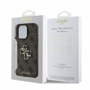 Guess 4G Big Logo kotelo iPhone 16 Pro Max - ruskea