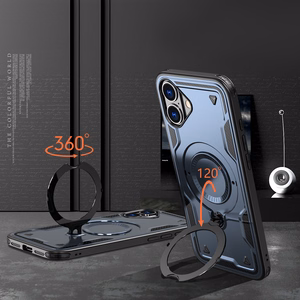 Hybrid Armor Trendy Suojakuori MagSafella iPhone 16 Plus:lle - Sininen