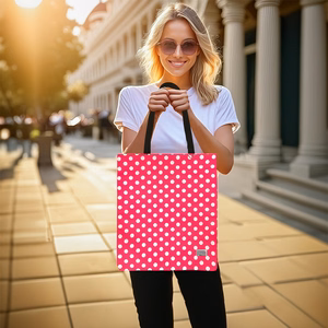 Wonder ostoskassi kuvio 2 vaaleanpunainen pilkullinen