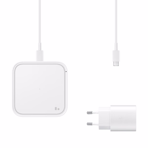 Langaton laturi Samsung EP-P2400TWEGEU 15W, valkoinen, verkkolaturilla ja kaapelilla, 100% alkuperäinen
