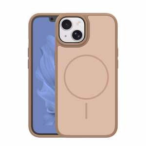 Frame Thin Mag case for iPhone 13 6,1" brown