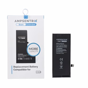 AmpSentrix Basic akku iPhone SE 2022 (suuri kapasiteetti 2200 mAh)