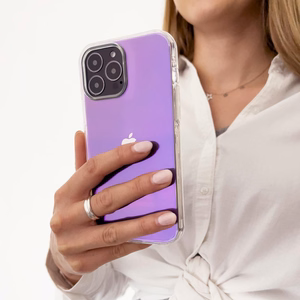 Aurora Kotelo Kotelo iPhone 12 Pro Max Neon Gel Cover Violetti