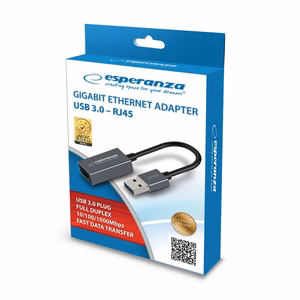 Esperanza ENA101 Ethernet 1000 Mbps sovitin USB 3.0 - RJ45