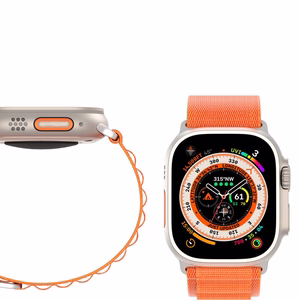 Dux Ducis GS nylon ranneke Apple Watch 42 / 44 / 45 / 49 mm:lle oranssi