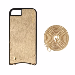 Simply nahkainen laukkusuojakuori iPhone XS Max:lle - kultainen