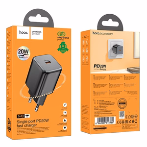 Laturi Hoco N40 (1xUSB-C 20W) musta