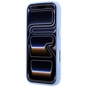 Guess Grained Triangle Logo -suojakuori laitteelle iPhone 18 Pro / 17 Pro, MagSafe-yhteensopiva – sininen