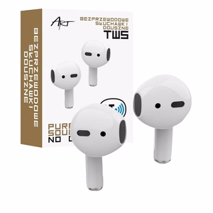 ART langattomat kuulokkeet bluetooth TWS + telakka Lightning AP-TW-B1 valkoinen