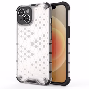 Honeycomb tapauksessa iPhone 14 Plus panssaroitu hybridi kansi läpinäkyvästä