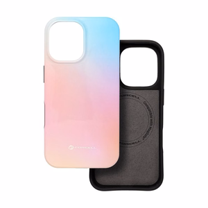 Suojakuori iPhone 16:lle Forcell F-Protect Mirage MagSafe-yhteensopiva Military Drop-Test vaaleanpunainen sininen