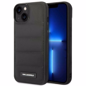 Karl Lagerfeld Puffy pitkänomainen logo kotelo iPhone 14 Plus - musta