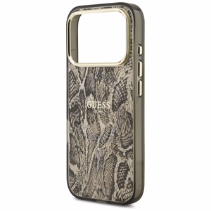 Guess Python Pattern MagSafe -kuori iPhone 17 Pro ruskea