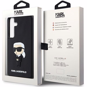 Karl Lagerfeld 3D Rubber Ikonik NFT kovakuori Samsung Galaxy S24 Plus:lle - musta