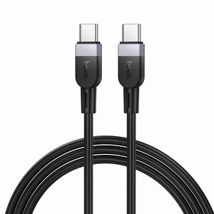 Hoco X109 silikoninen kaapeli USB C - USB C 3A 60W 1 m musta