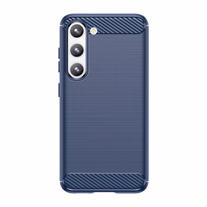 Carbon Case joustava silikoninen hiilikuitukuori Samsung Galaxy S23+:lle - sininen