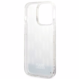 Karl Lagerfeld KLHCP14LLMNMS iPhone 14 Pro 6.1 "kovakotelo hopea / hopea Nestemäinen Glitter Monogrammi