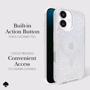 MagSafe-yhteensopiva Kate Spade New York Chunky Glitter -suojakuori Apple iPhone 16:lle