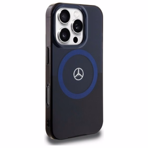 Mercedes MB Double Layer BiColor MagSafe Suojakuori iPhone 16 Pro Max:lle - sininen