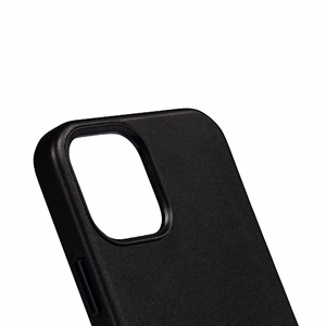 Crong Essential Cover suojakuori laitteelle iPhone 12 Pro Max, keinonahkainen, musta