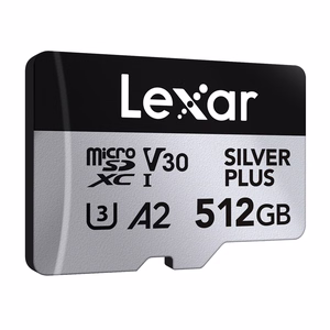 Lexar High-Performance Silver Plus microSDXC -muistikortti 512 GB + sovitin