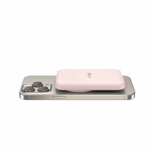 Tech-Protect LifeMag PB10 Powerbank MagSafe 5000mAh 15W USB-C-portilla - vaaleanpunainen + USB-C-kaapeli