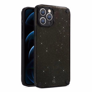 Armor Glitter Suojakuori iPhone 12 Pro Max musta