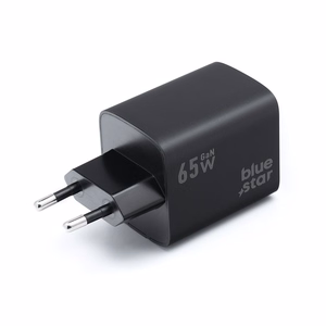 Puhelinlaturi Blue Star GaN 2 x USB C + USB A QC4.0 PD 4A 65W VT-43 musta