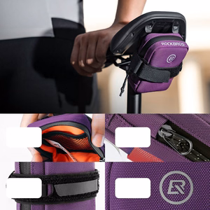 Rockbros F006 polkupyörän satulalaukku 0.35 l - violetti