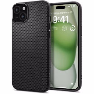 Spigen Liquid Air Suojakuori iPhone 15 Plus 6,7:lle - matta musta