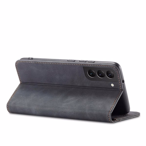 Magneetti Fancy Case Kotelo Samsung Galaxy S22 + (S22 Plus) Kotelo Lompakko Kortinhaltija Musta