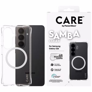 CARE by PanzerGlass Samba Transparent Qi suojakuori Samsung Galaxy S26 läpinäkyvä