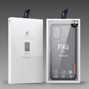 Dux Ducis Fino kotelo päällystetty nylon materiaalia Samsung Galaxy A03s harmaa