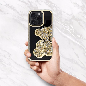 Suojakuori iPhone 17 PRO MAX:lle Teddy Bear kultainen