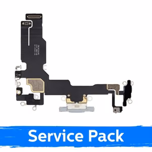 Latausliitin Apple iPhone 15 flex-kaapelilla / keltainen / (Service Pack)
