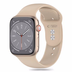 Tech-Protect Silikoninen Hihna Apple Watch 4/5/6/7/8/9/SE/Ultra 1/2 (42/44/45/49 mm) pähkinänruskea