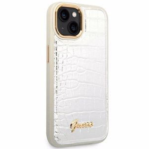 Guess GUHCP14SHGCRHS iPhone 14 6.1 "hopea / hopea kovakotelo Croco Collection