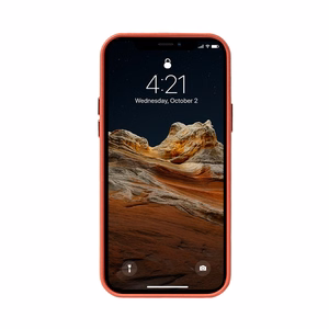 Crong Essential Cover suojakuori laitteelle iPhone 12 Pro Max, keinonahkainen, punainen