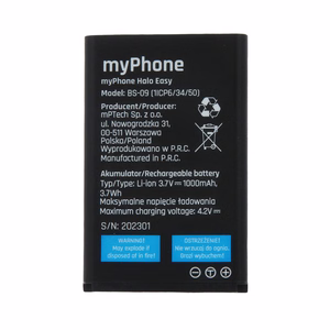 Akku myPhone Halo Easy 1000 mAh