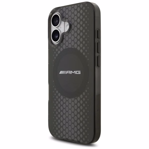 AMG Double Layer Läpinäkyvä Graphics MagSafe Suojakuori iPhone 17:lle - Musta