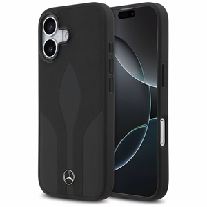 Mercedes Leather The Move MagSafe Suojakuori iPhone 17:lle - Musta