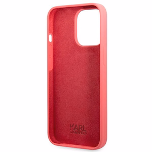 Karl Lagerfeld Silikoni Plaque Case iPhone 13 Pro / iPhone 13 - Fuksiainen