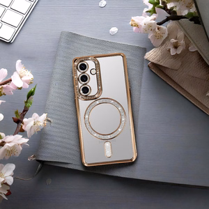 Bling MagSafe suojakuori Samsung Galaxy S25 FE kulta