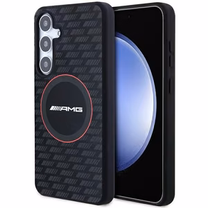 AMG Silicone Carbon Pattern MagSafe suojakuori Samsung Galaxy S24+:lle - musta