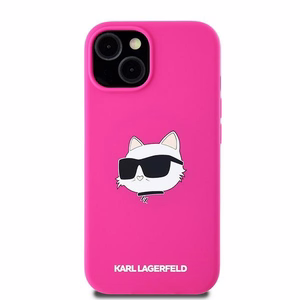 Karl Lagerfeld Silicone Choupette Head MagSafe silikoninen suojakuori iPhone 15 Plus / 14 Plus:lle - vaaleanpunainen