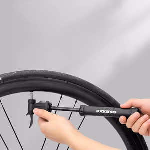 ROCKBROS TM-1701P 80 PSI minipyöräpumppu Presta- ja Schrader-venttiileille – väri: musta