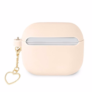 Guess GUA3LSCHSP AirPods 3 -suojus vaaleanpunainen/vaaleanpunainen Silikoni Charm Heart Collection -mallisto